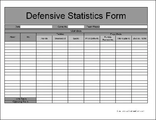 Free Football Stat Sheet Template from www.findfreeforms.com